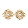 Brass Hollow Flower Multi-Strand Links KK-Z164-01G-1