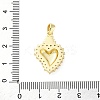 Brass Micro Pave Clear Cubic Zirconia Pendants KK-S510-31G-05-3