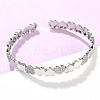 Brass Micro Pave Cubic Zirconia Bangles BJEW-C144-02P-3