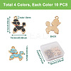 Craftdady 40Pcs 4 Colors Alloy Enamel Pendants ENAM-CD0001-15-3