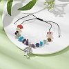 Chakra Natural & Synthetic Gemstone Braided Bead Bracelets BJEW-JB09824-01-4