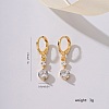 Elegant French Style Brass Pave Clear Cubic Zirconia Flat Round Hoop Earrings KO2254-2-3