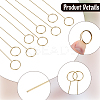 40Pcs Ring Shaped Steel Wire Name Card Clip Holder AJEW-CN0006-50-6