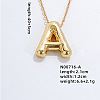 Stainless Steel Party Balloon Letter Pendant Cable Chain Necklaces for Women YF1942-1-1