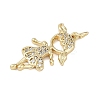 Rack Plating Brass Micro Pave Cubic Zirconia Pendant KK-H509-28G-2