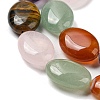 Natural Amethyst & Rose Quartz & Red Agate & Green Aventurine & Tiger Eye Beads Strands G-L164-A-16-4
