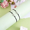 2Pc 2 Style 430 Stainless Steel Knot Heart Link Bracelets Set JB718A-5