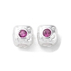 Brass Micro Pave Cubic Zirconia Beads KK-P256-09S-02-1