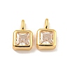 Brass with  Clear Cubic Zirconia Pendants KK-U006-05G-1