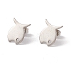 201 Stainless Steel Stud Earring Findings with Hole EJEW-A071-11A-P-1