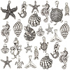 90Pcs 15 Styles Tibetan Style Alloy  Pendants TIBE-PH0002-16-1