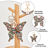 2Pcs Colorful Rhinestones Hollow Butterfly Alloy Pendant Keychain KEYC-HY0001-14-4