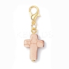 Spray Painted Synthetic Turquoise Pendant Decorations HJEW-JM03932-02-4