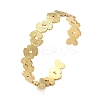 304 Stainless Steel Butterfly Open Cuff Bangles for Women BJEW-M316-05G-1