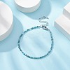 Natural Apatite Round Beaded Bracelets BJEW-JB09390-01-4