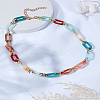 1Pc Acrylic Oval Link Chain Necklaces for Women NJEW-LP0002-96C-3