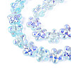 Transparency Electroplate Glass Beads Strands GLAA-T023-38A-06-3