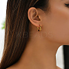 Fashionable 201 Stainless Steel Twist Hoop Earrings RQ5508-1