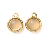 Opalite Half Round Charms STAS-L022-397C-G-1