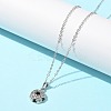 Zinc Alloy Crystal Rhinestone Sport Ball Pendant Cable Chain Necklaces NJEW-U024-01P-05-3