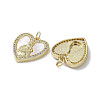 Brass Micro Pave Cubic Zirconia Pendants KK-G485-19D-G-2