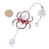 Spider Glass Beaded Hanging Ornaments HJEW-TA00172-02-3