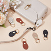8 Pairs 4 Colors PU Leather Handle Snap Buckles HJEW-DR0001-10-3