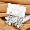 304 Stainless Steel ABS Imitation Pearl Hoop Earrings EJEW-M070-19P-1