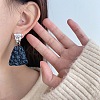 Alloy Triangle with Trapezoid Dangle Stud Earrings FS-WGE86CF-01-2