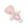 Frosted Transparent Acrylic Pendants PALLOY-JF04203-01-4