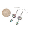 Star Natural Abalone Paua Shell Dangle Earrings EJEW-JE06884-5