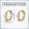 2Pcs Brass Clear Cubic Zirconia Twist Hoop Earrings EJEW-LP0007-016-2