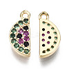 Brass Micro Cubic Zirconia Charms KK-N231-154-NF-2