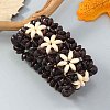 Bohemia & Ethnic Style Wood Stretch Bracelets for Women WG33998-09-1