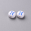 White Opaque Acrylic Beads MACR-N008-42-A03-3