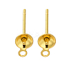 304 Stainless Steel Stud Earring Findings STAS-P370-02A-G-1