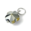 16Pcs 8 Colors Glass Charms PALLOY-JF03194-4