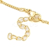 Brass Micro Pave Clear Cubic Zirconia Pendant Necklaces NJEW-M220-05C-G-3