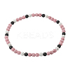 1Pc Polymer Clay Rhinestone Round Beaded Stretch Necklaces NJEW-SP0001-14J-1