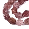 Natural Strawberry Quartz Beads Strands G-Q608-11H-4
