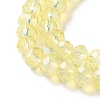 Baking Paint Transparent Glass Beads Strands DGLA-A034-J8MM-D06-3