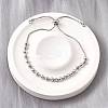 Brass Round Beads Slider Bracelets for Women BJEW-D317-13P-1