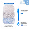 3 Rolls Polyester Chenille Wool Yarn OCOR-MB0001-06C-4