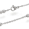 Non-Tarnish 304 Stainless Steel Cable Chain Necklaces NJEW-M183-06P-3