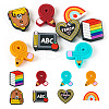 16Pcs 8 Style Food Grade Eco-Friendly Silicone Focal Beads SIL-TA0001-74-1