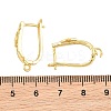 Brass Micro Pave Cubic Zirconia Hoop Earring Findings CU-CBAB5B4-04G-3