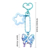 Acrylic Butterfly Pendant Decoration HJEW-YW00058-01-3