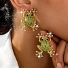 Alloy & Rhinestone Stud Earrings FS-WG98FAE-01-1
