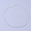Natural White Topaz Beaded Necklaces NJEW-K114-B-A09-1