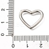 304 Stainless Steel Heart Linking Rings STAS-I321-73P-3